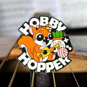 Hobby Hopper Squirrel Enamel Pin – Hobby ADHD Fun and Quirky Gift for Creative Souls
